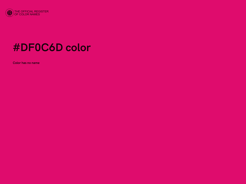 #DF0C6D color image