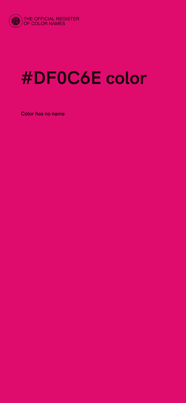 #DF0C6E color image