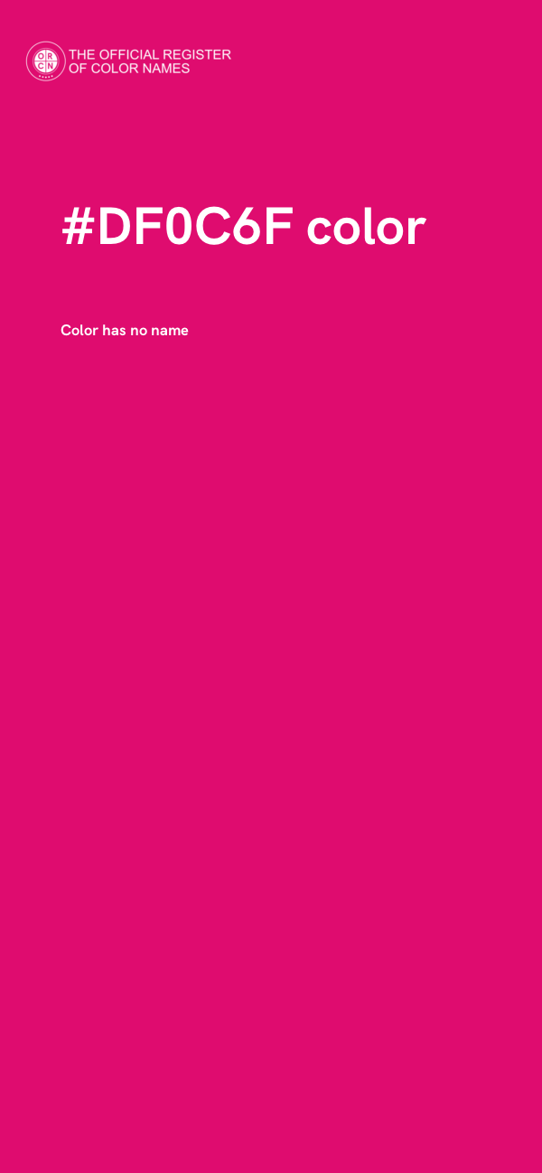 #DF0C6F color image