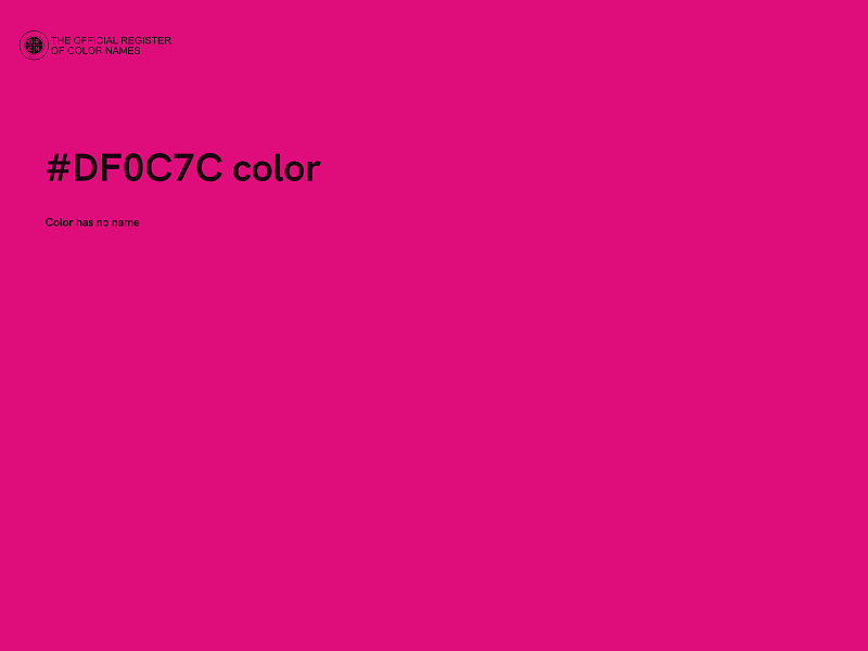 #DF0C7C color image