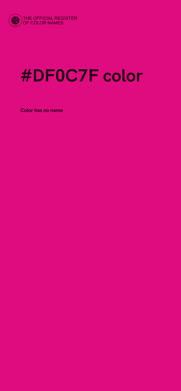 #DF0C7F color image
