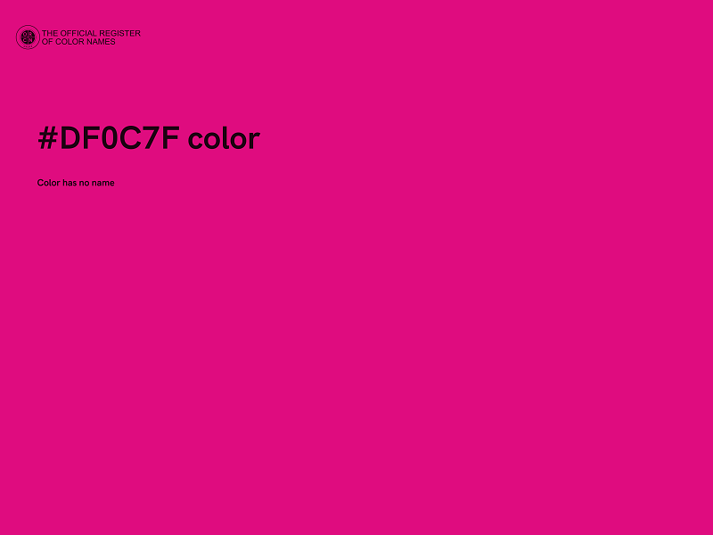 #DF0C7F color image