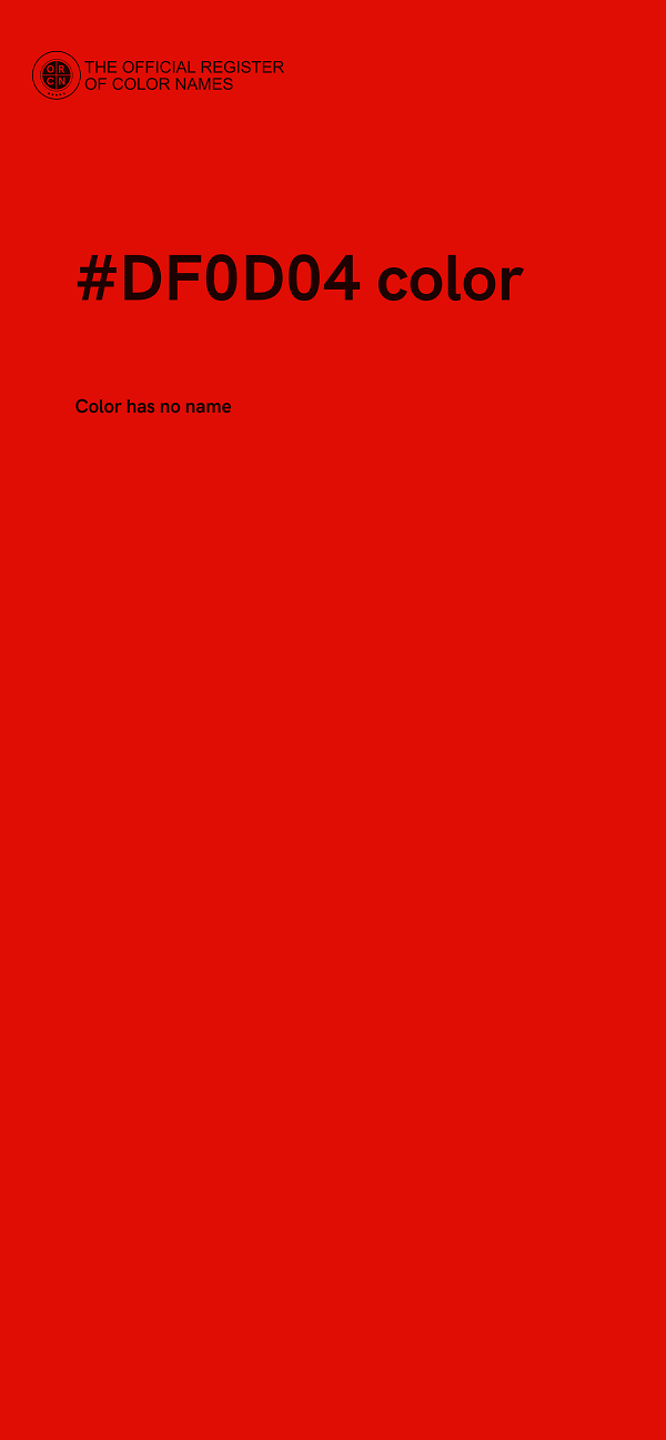 #DF0D04 color image