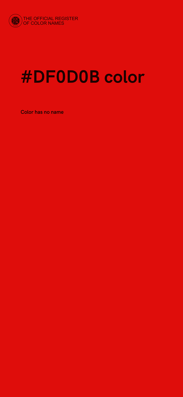 #DF0D0B color image