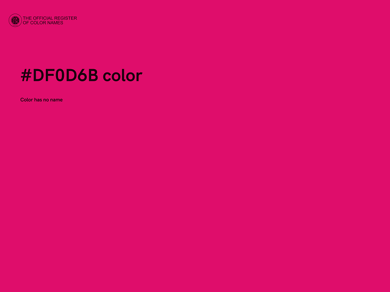 #DF0D6B color image