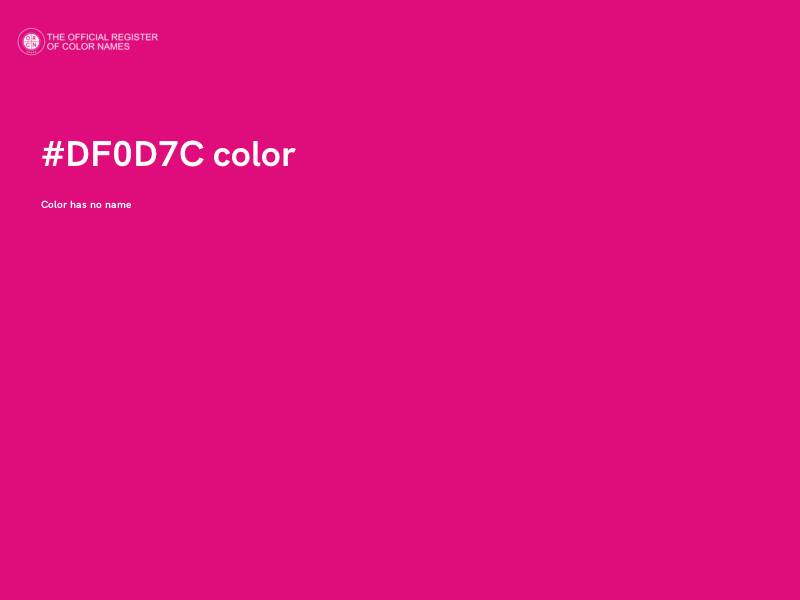 #DF0D7C color image