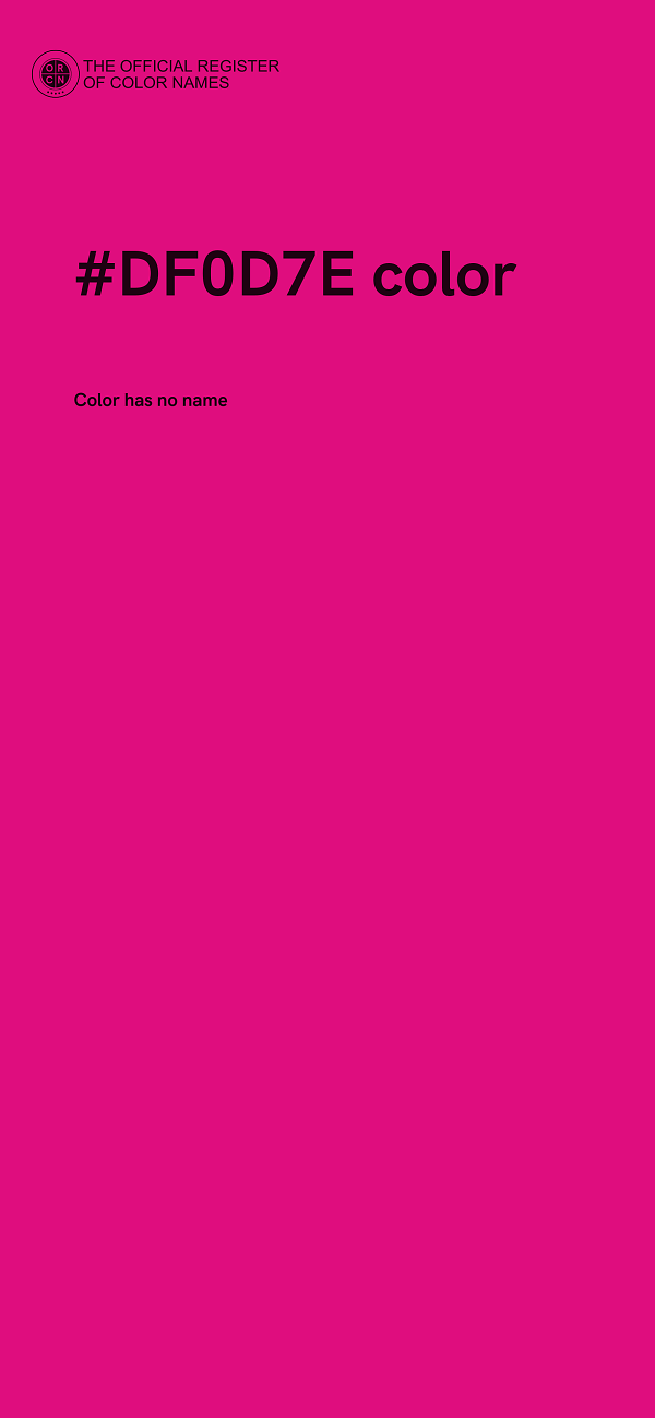 #DF0D7E color image