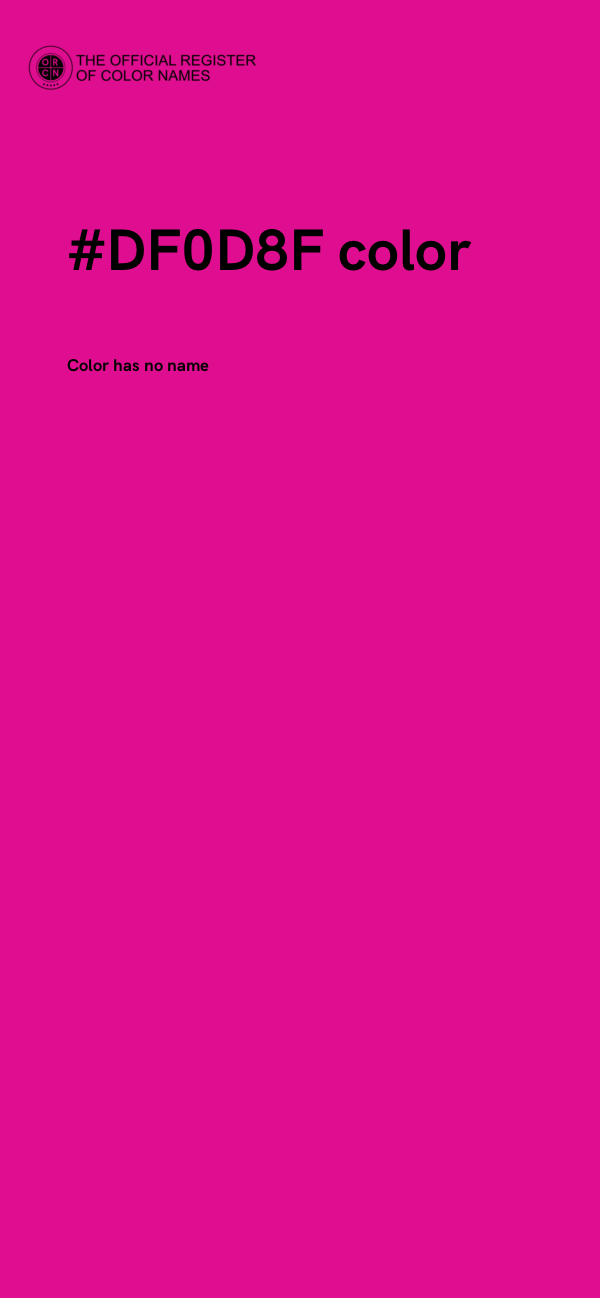 #DF0D8F color image