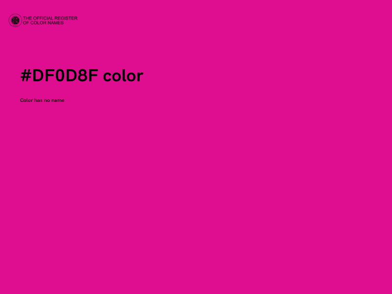 #DF0D8F color image