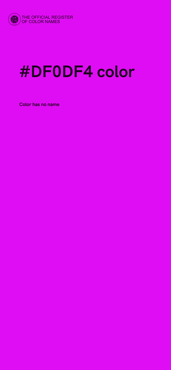 #DF0DF4 color image