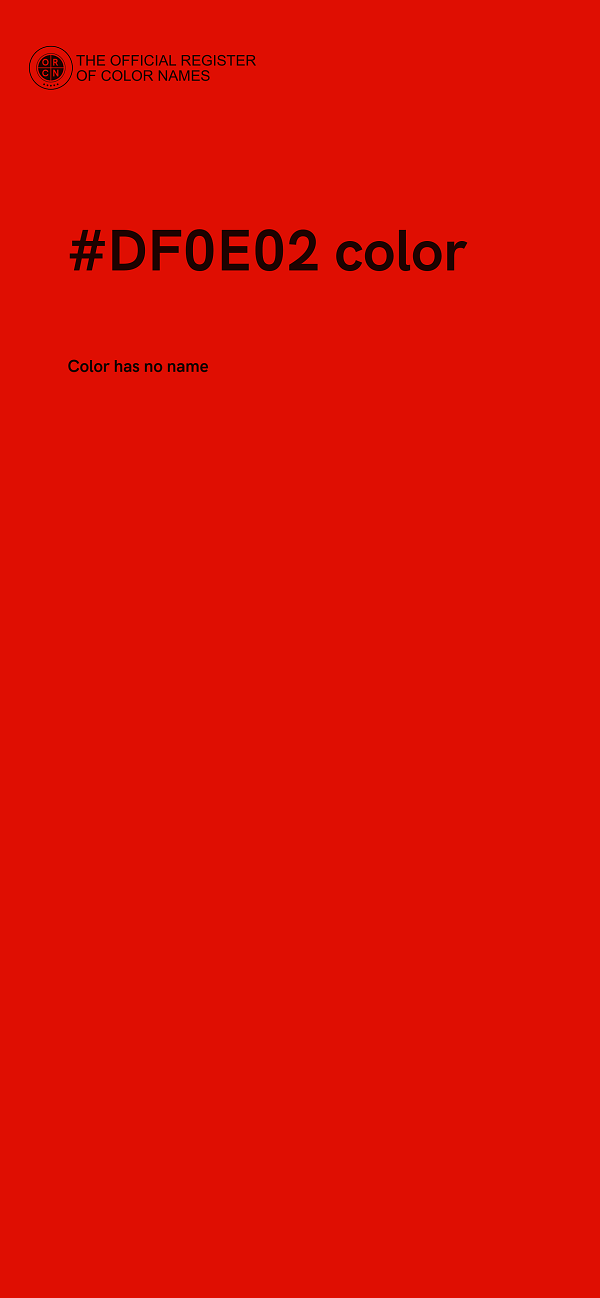 #DF0E02 color image