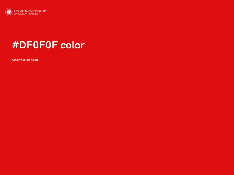#DF0F0F color image