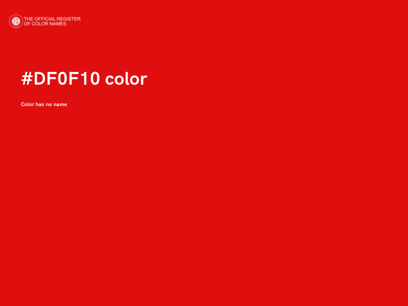 #DF0F10 color image