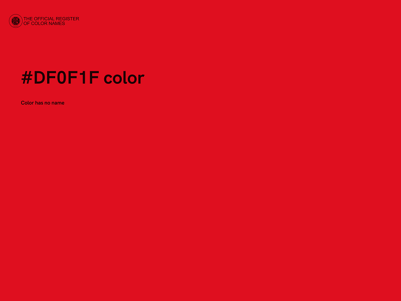 #DF0F1F color image