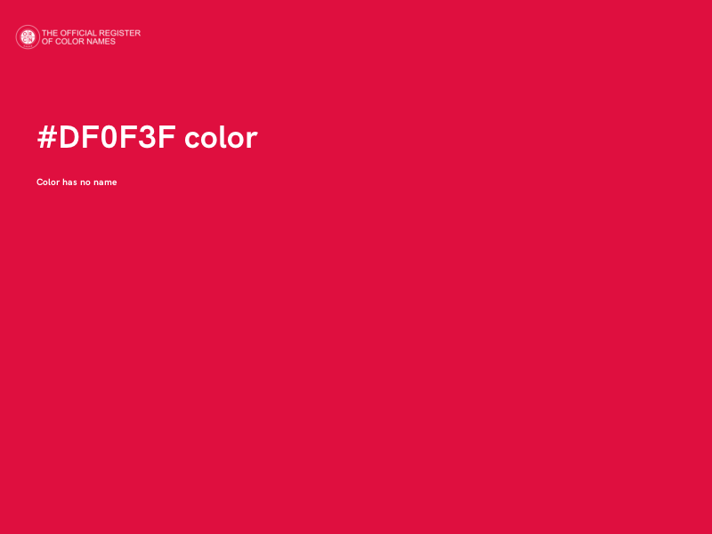 #DF0F3F color image