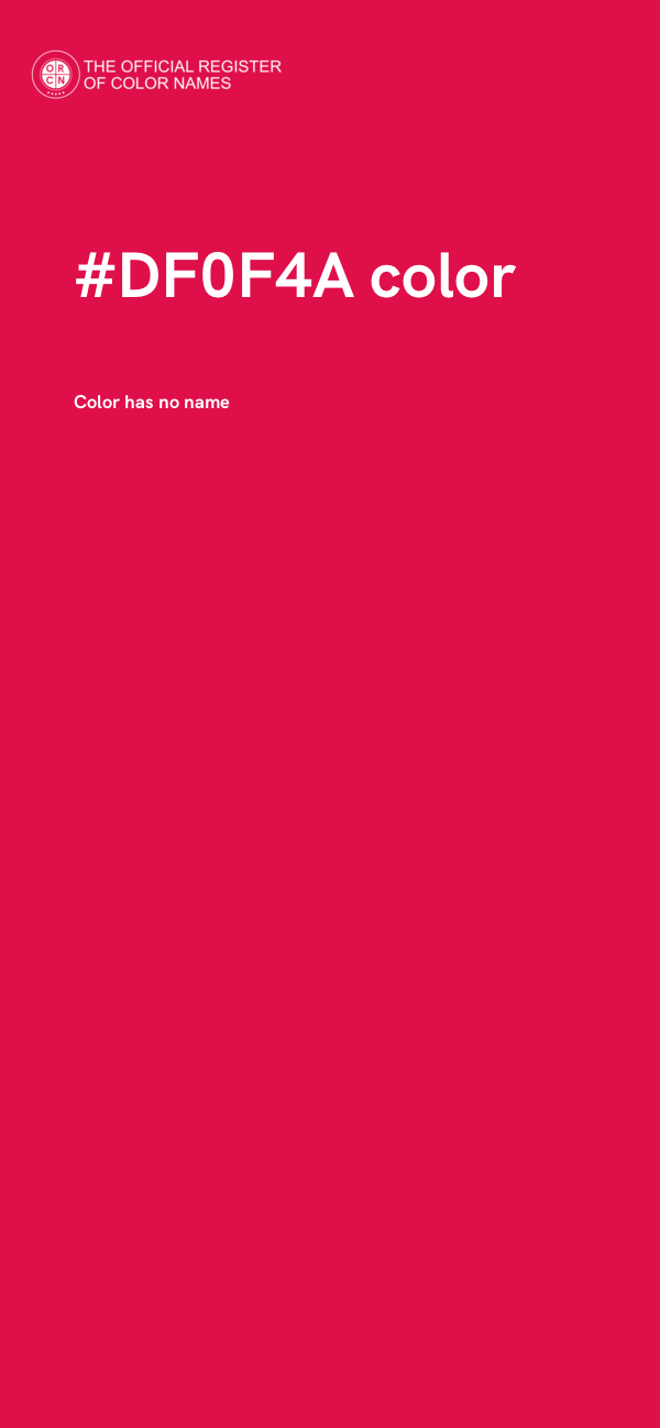 #DF0F4A color image