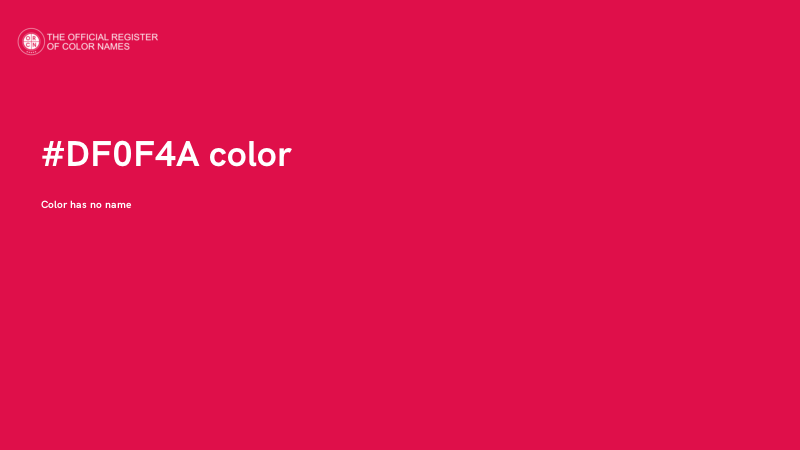 #DF0F4A color image