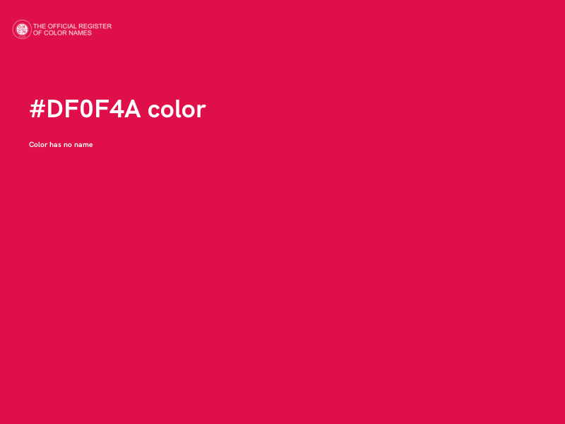 #DF0F4A color image
