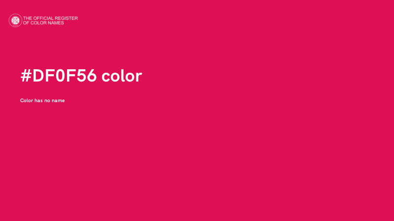 #DF0F56 color image