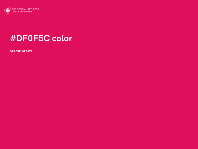 #DF0F5C color image