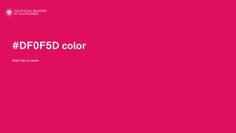 #DF0F5D color image
