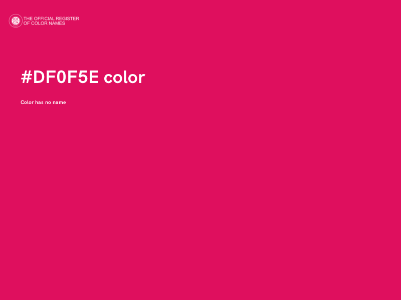 #DF0F5E color image