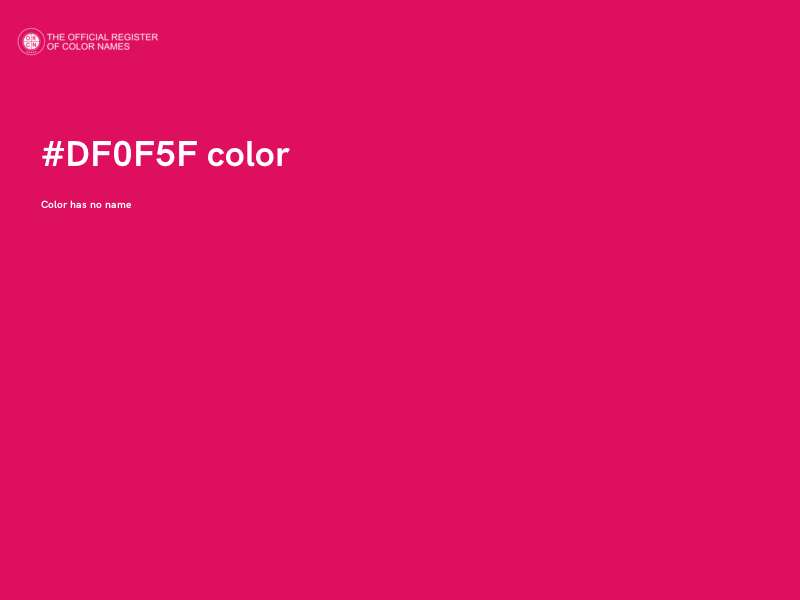#DF0F5F color image