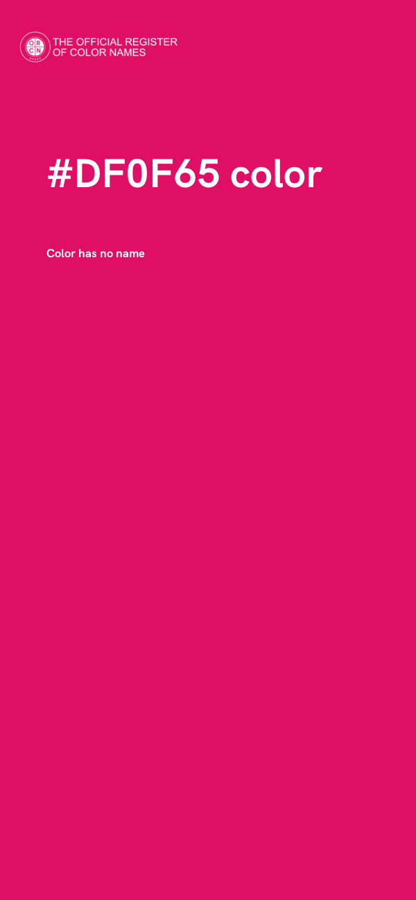 #DF0F65 color image