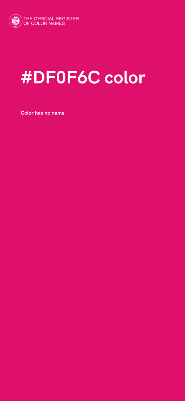 #DF0F6C color image