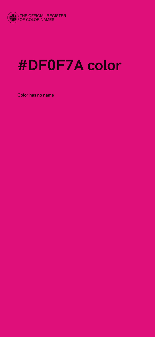 #DF0F7A color image