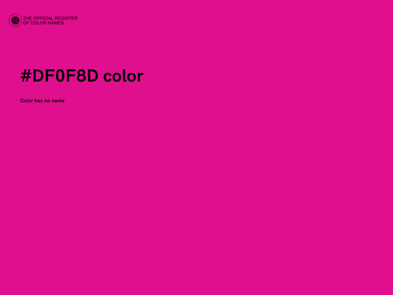 #DF0F8D color image