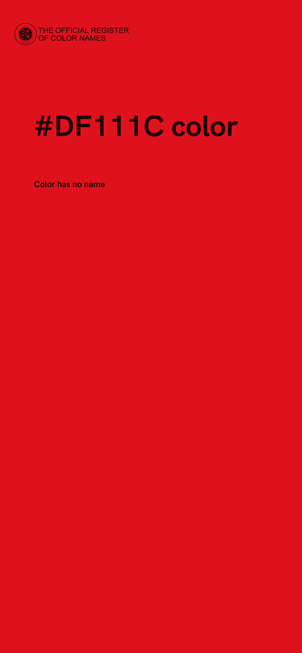 #DF111C color image