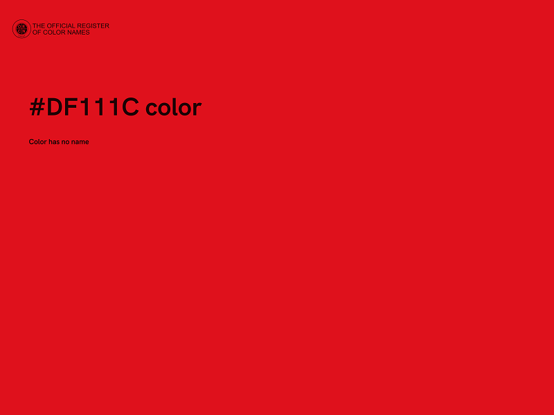 #DF111C color image
