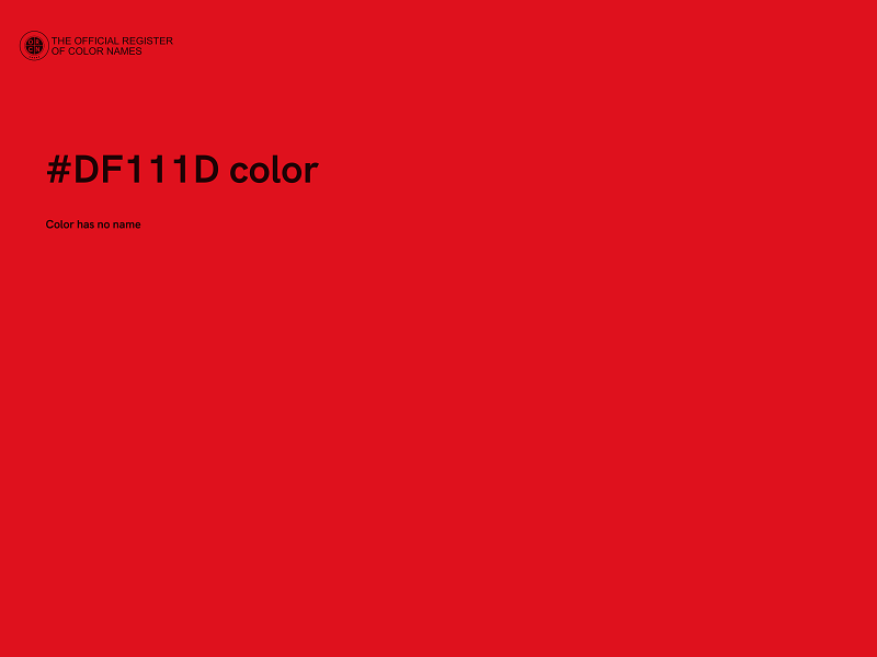 #DF111D color image