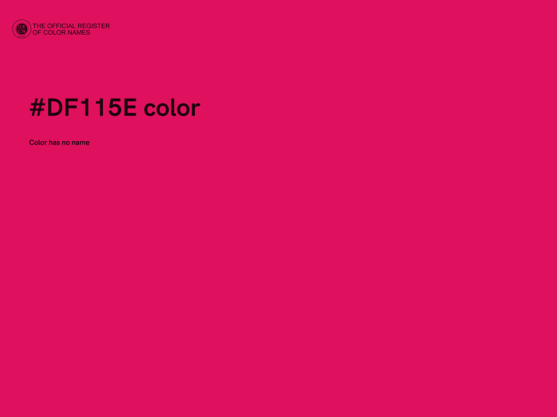 #DF115E color image