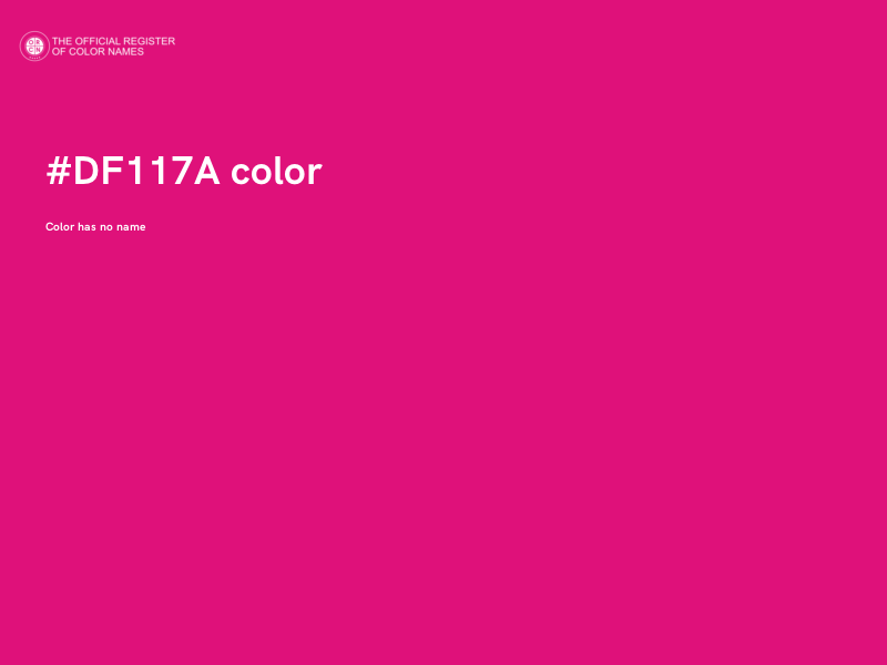 #DF117A color image