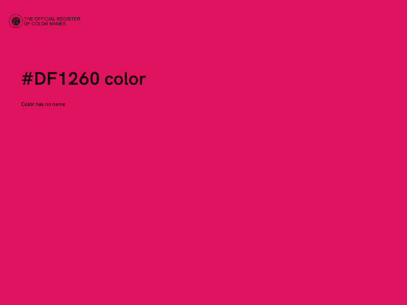 #DF1260 color image
