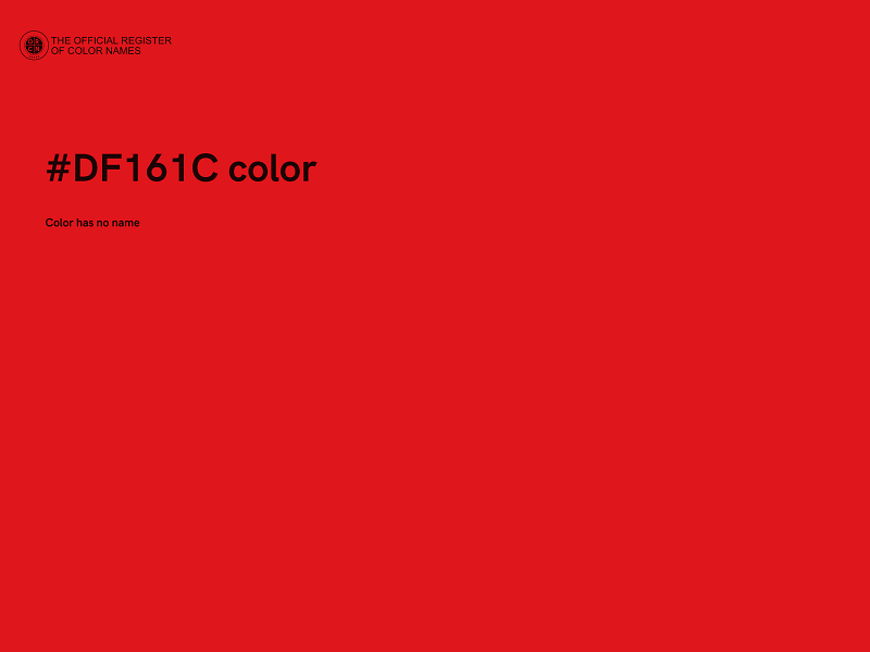 #DF161C color image
