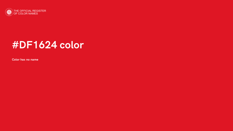 #DF1624 color image
