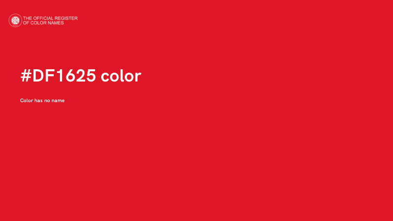 #DF1625 color image