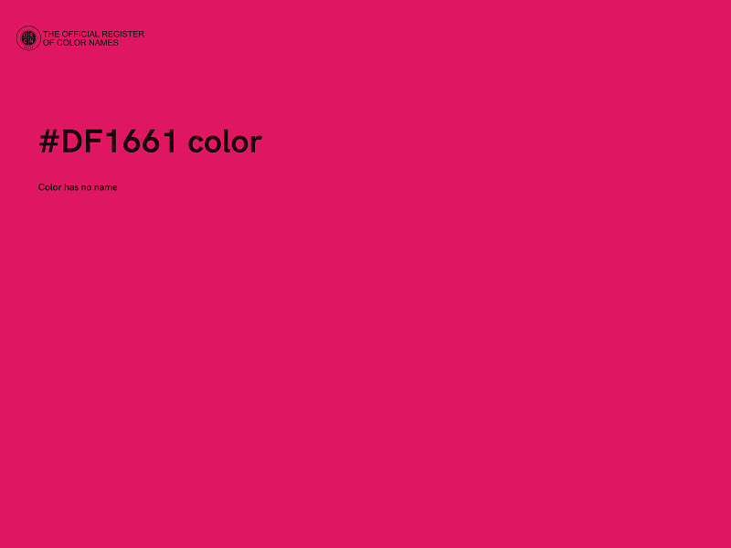 #DF1661 color image