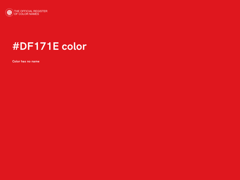 #DF171E color image