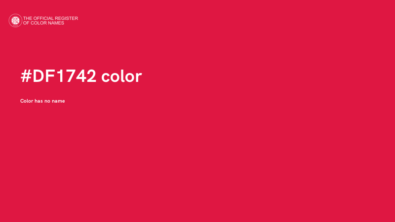 #DF1742 color image