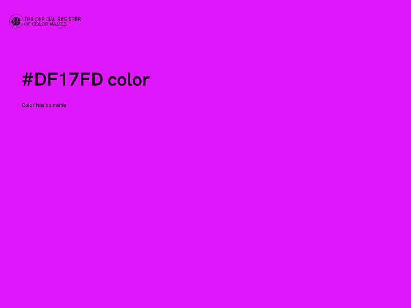 #DF17FD color image