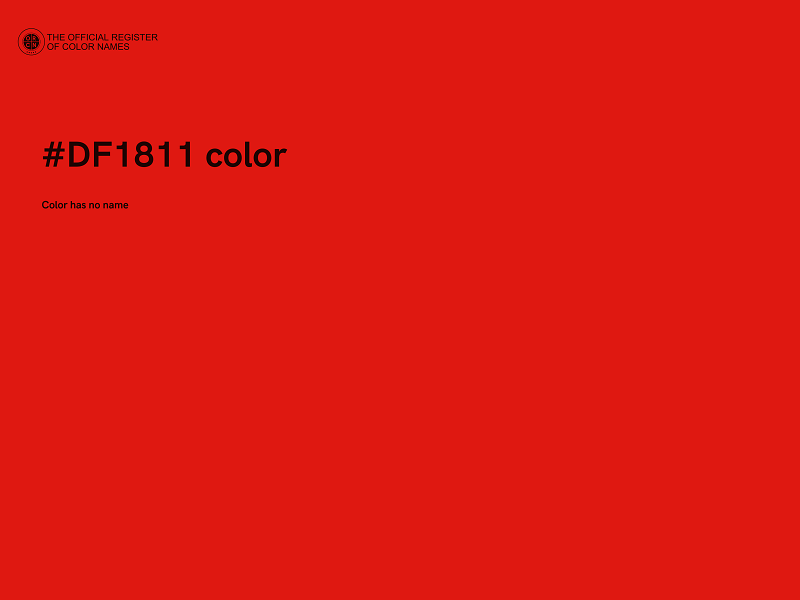 #DF1811 color image