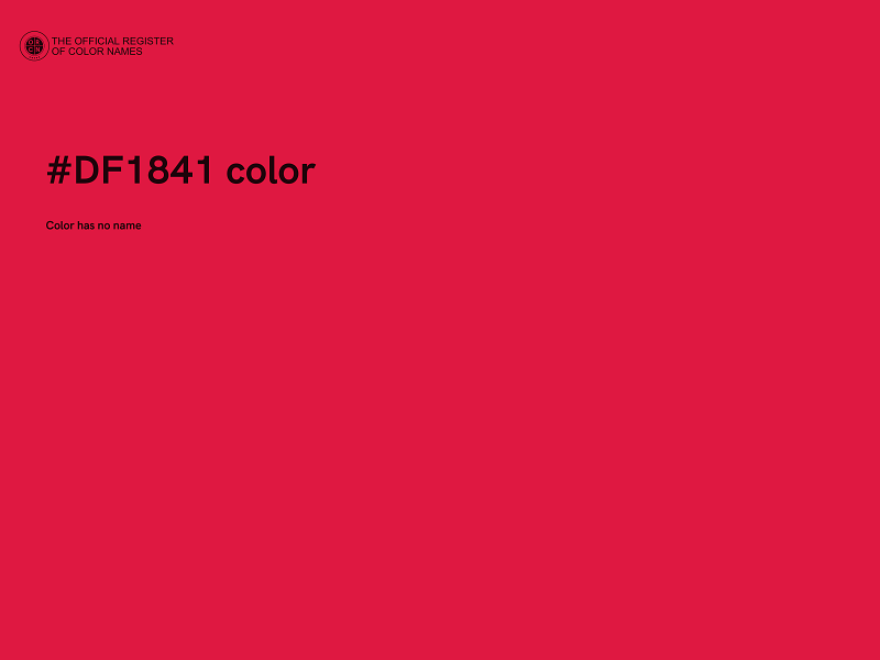 #DF1841 color image