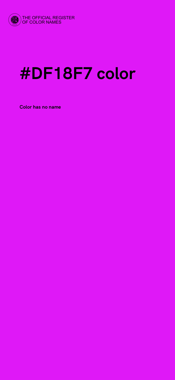 #DF18F7 color image