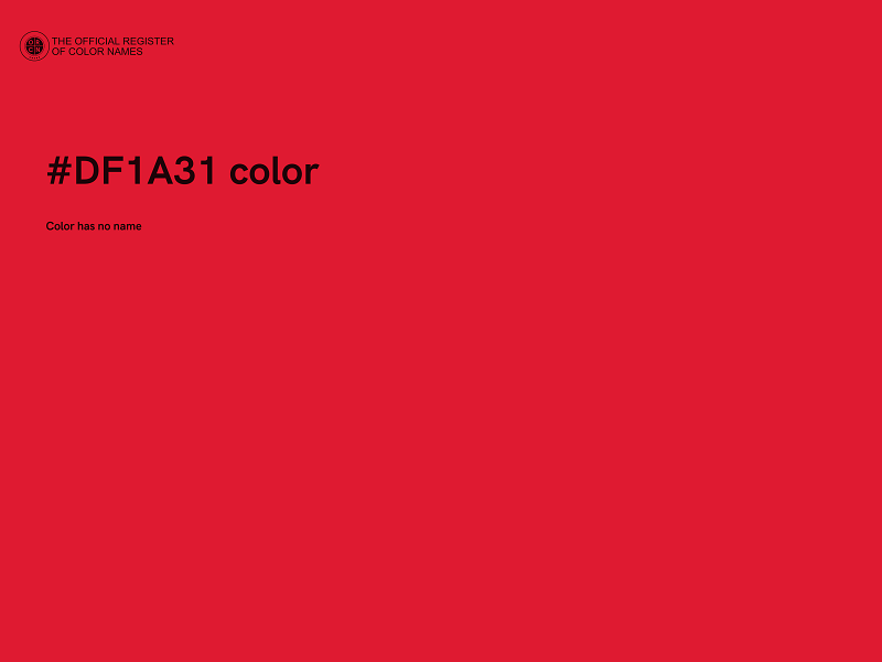 #DF1A31 color image