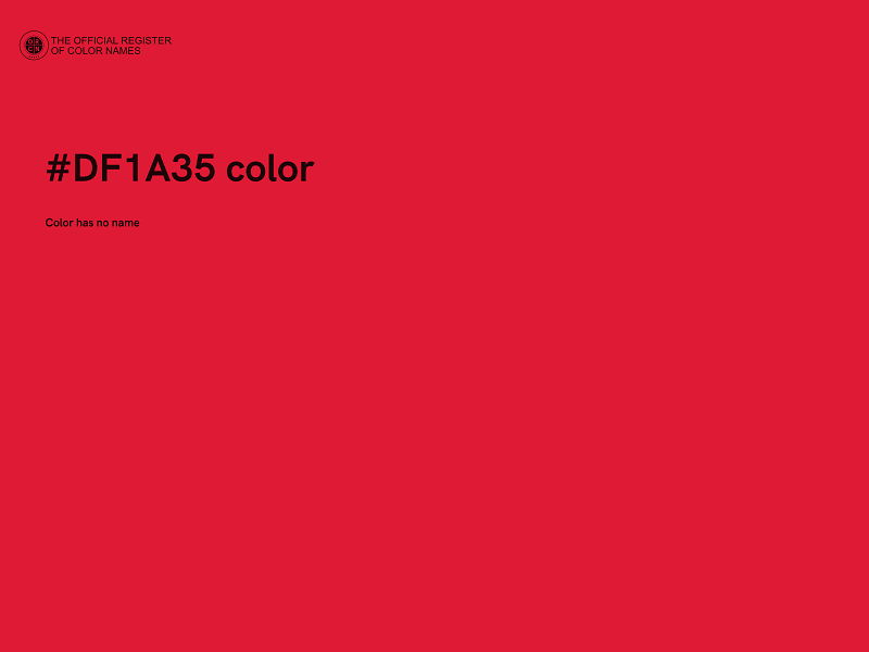 #DF1A35 color image