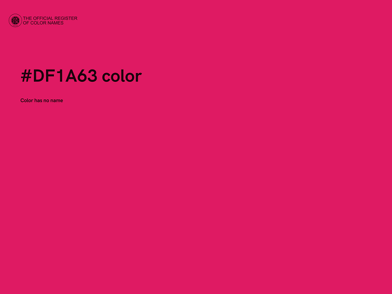 #DF1A63 color image